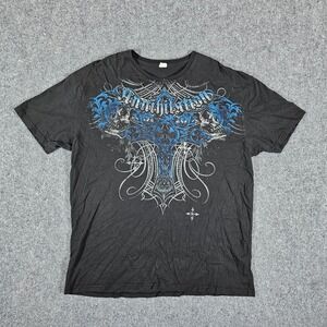 Y2K "Annihilation" Double‎ Sided Graphic T Shirt Black Men's Size XL Grunge